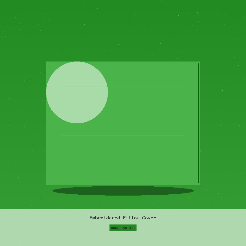 Embroidered Pillow Cover